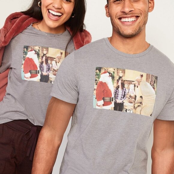 Old Navy | Friends Christmas Holiday Armadillo Short Sleeve Shirt - Picture 2 of 5